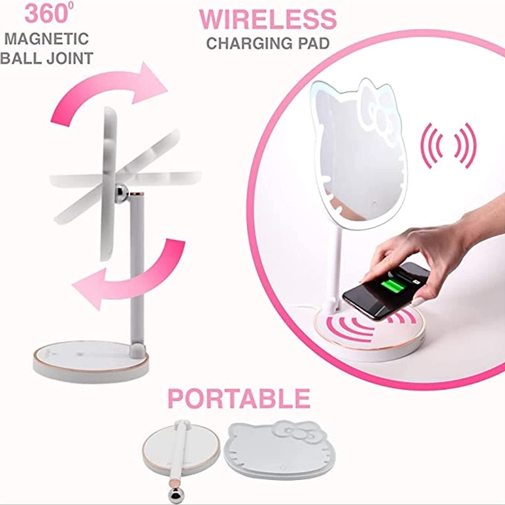 Hello Kitty Led Mirror With Wireless Charge Pad - image 2